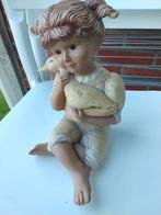 Tuinbeeld meisje + gans, Ophalen