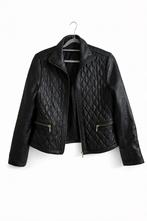 Cabrini Zwart Leren Jasje Maat 38, Kleding | Dames, Ophalen of Verzenden, Gedragen, Maat 38/40 (M), Zwart