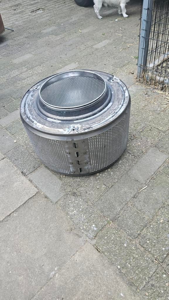 Vuurkorf van wasmachine trommel, Ophalen
