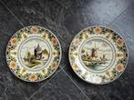 Twee mooie Polychrome Delfts handwerk sierborden, Ophalen
