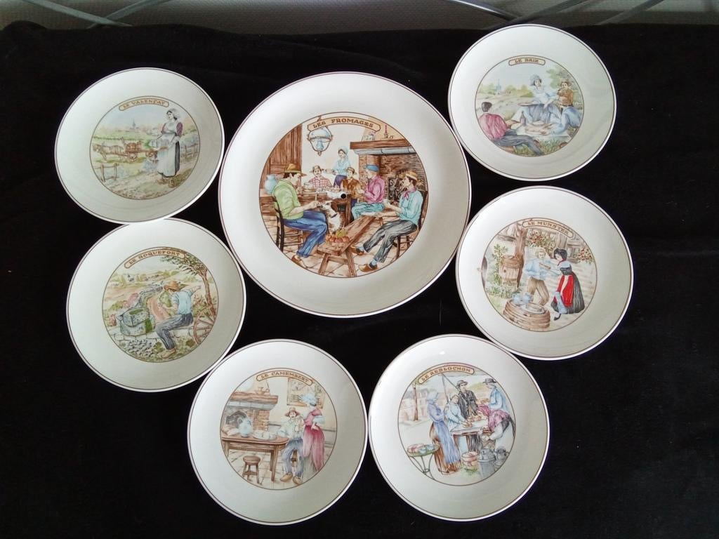 Pillivuyt "Les Fromages" borden set, Antiek en Kunst, Ophalen of Verzenden