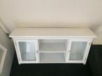 wit kastje met 2 glazen deurtjes - keukenkastje, Ophalen