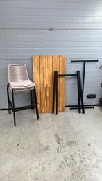 Bartafel + 4 krukken, 2 krukken, Ophalen, Zo goed als nieuw, 90 cm of meer
