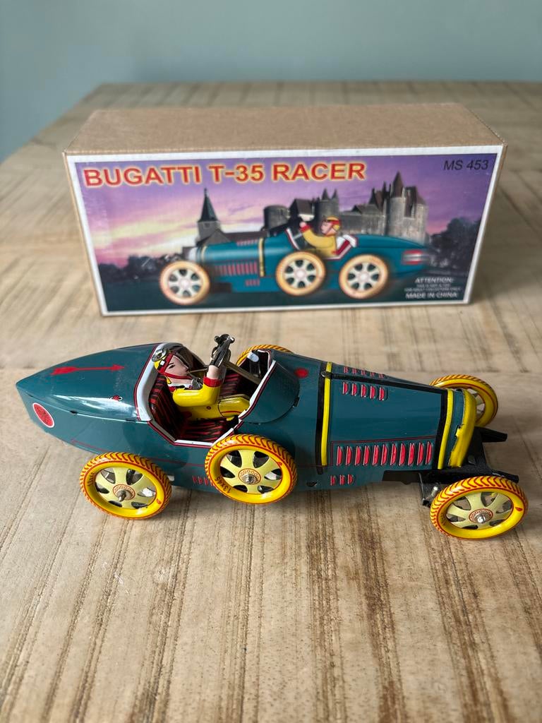 Bugatti T-35 Racer blikken speelgoedauto, Verzamelen, Ophalen, Zo goed als nieuw