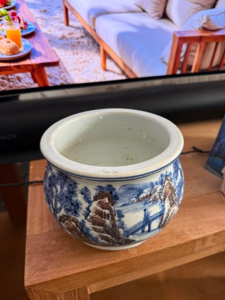 Chinese pot, Rond, Ophalen of Verzenden, Zo goed als nieuw, Aardewerk