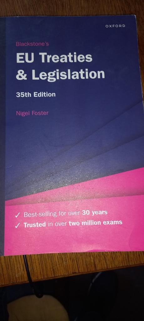 EU Treaties & legislation, Diverse auteurs, Zo goed als nieuw, Beta, HBO