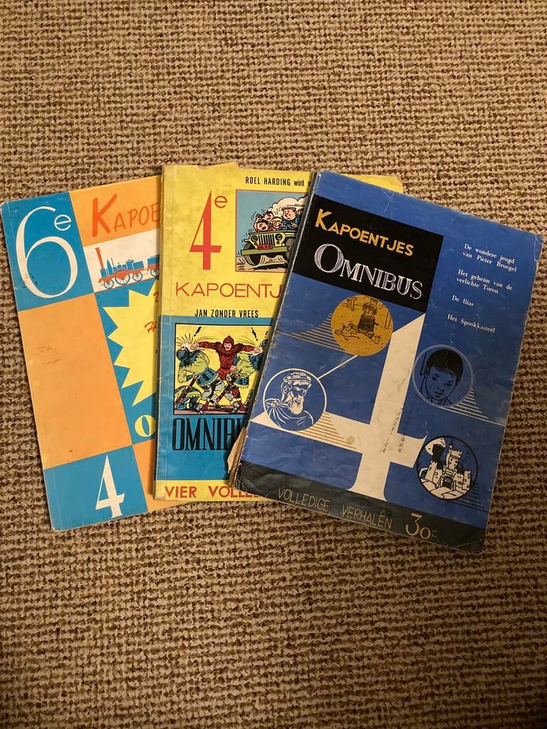 3 Stripboeken Kapoentjes Omnibus nr 1,4 en 6 uit 1965-1968, Boeken, Stripboeken, Meerdere stripboeken, Ophalen, Gelezen