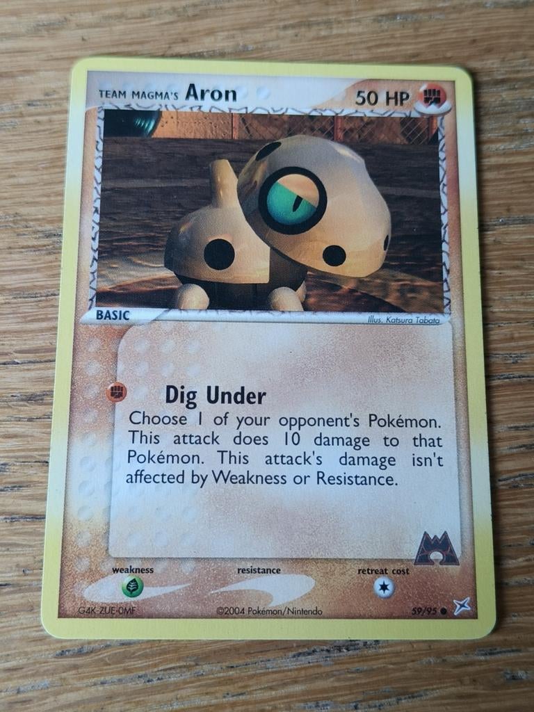 Team magma's aron 59/95 ex team magma vs team aqua, Ophalen of Verzenden, Zo goed als nieuw, Losse kaart