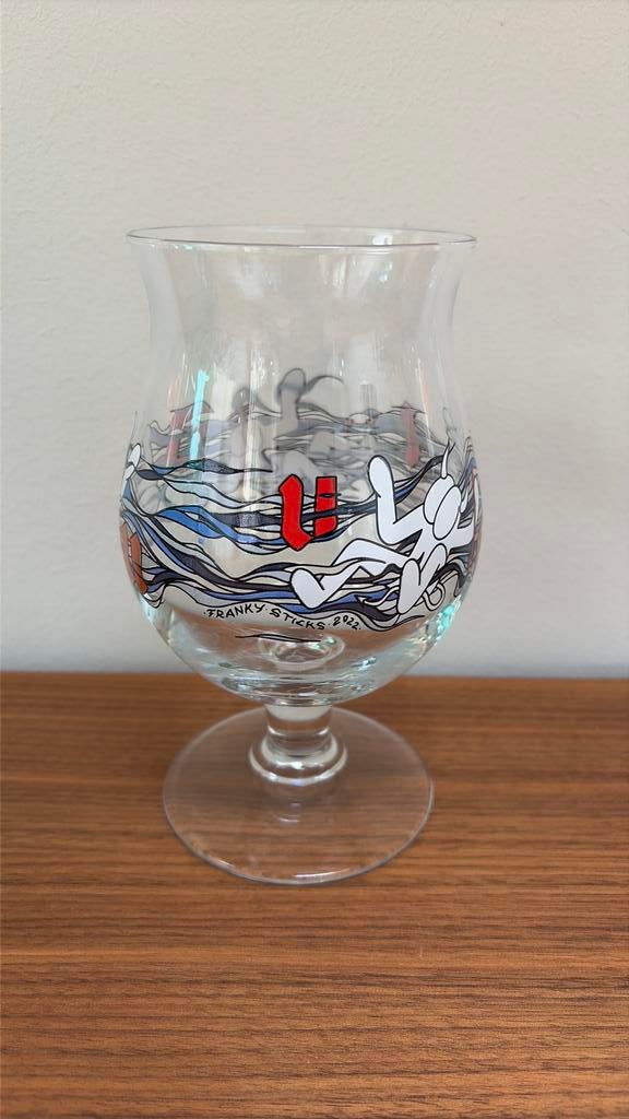 Duvel collection glas Franky Sticks 2022, Ophalen of Verzenden, Zo goed als nieuw, Glas of Glazen, Duvel