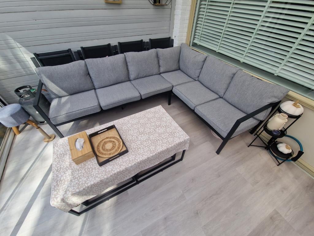 Tuinbank + Tafeltje (MEGADEAL), Tuin en Terras, Tuinbanken, Ophalen of Verzenden, Zo goed als nieuw, Hout