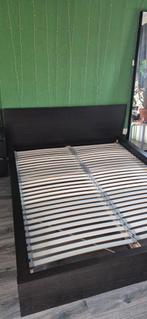 MALM IKEA bed 160x200 incl lattenbodem, Ophalen, Zwart, Tweepersoons, 160 cm