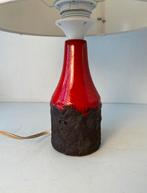 Oranje keramiek tafellamp , jaren 60, Ophalen of Verzenden, Huis en Inrichting