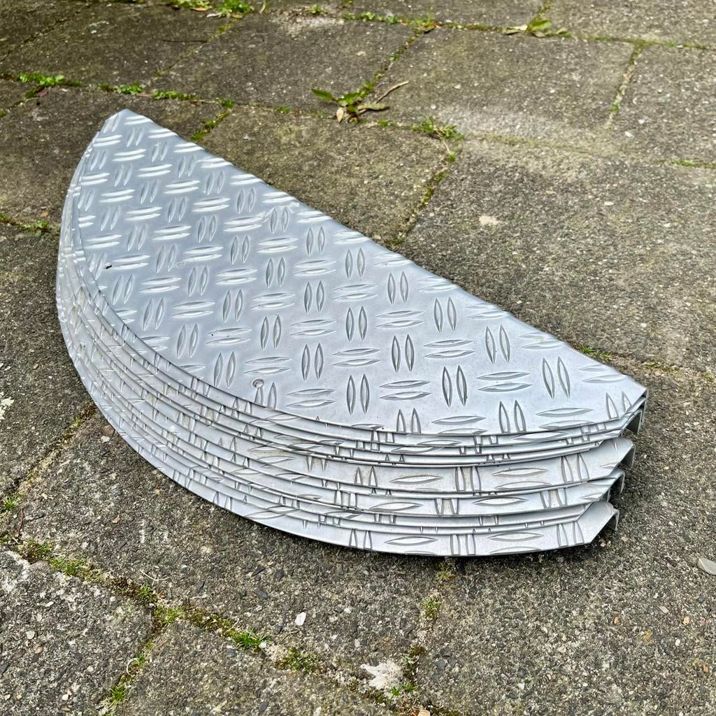 Aluminium traanplaat traptreden (12 stukje), Ophalen, Gebruikt