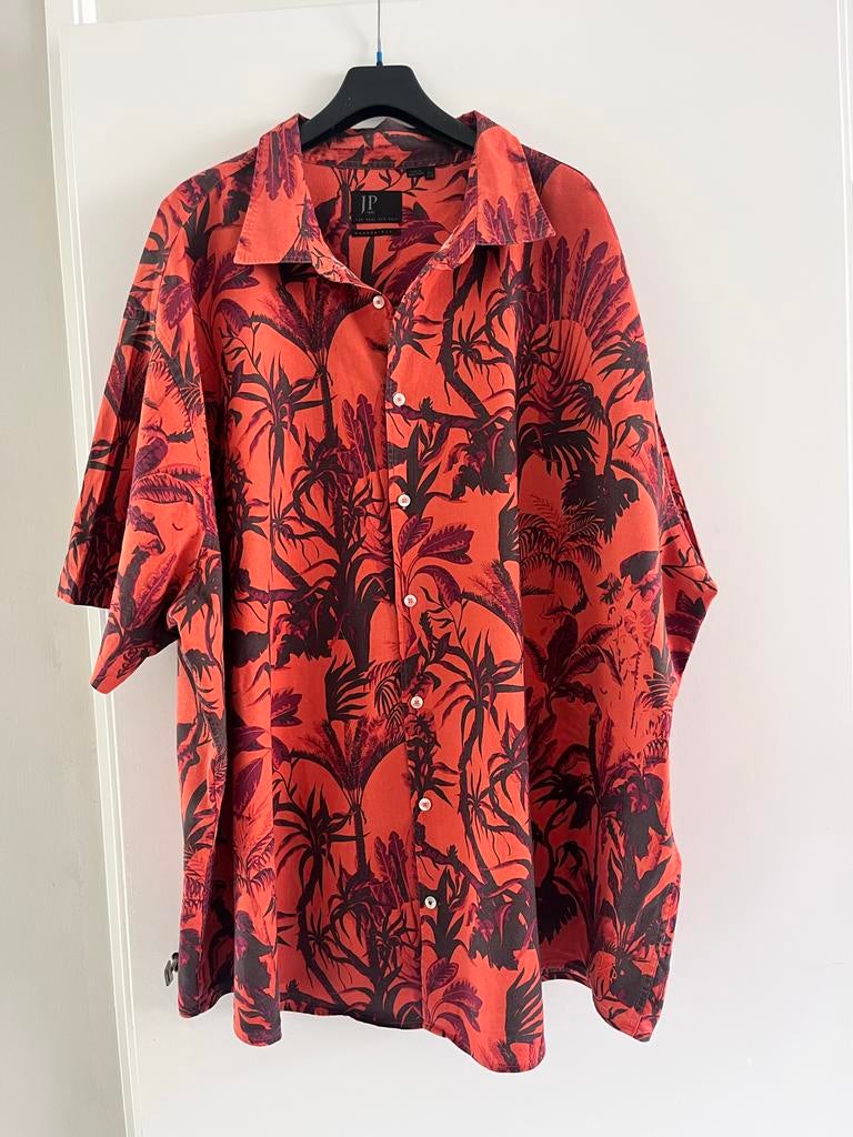JP 1880 linnenmix overhemd korte mouw 8XL, Kleding | Heren, Overhemden, Ophalen of Verzenden, Zo goed als nieuw, Rood, Overige halswijdtes