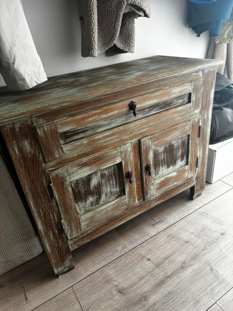 Gaaf houten kastje in bohemian style, Huis en Inrichting, Ophalen, Zo goed als nieuw, 25 tot 50 cm, 50 tot 100 cm