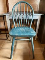 Brocante stoel Annie Sloan Blue, Ophalen, Gebruikt, Blauw, Eén