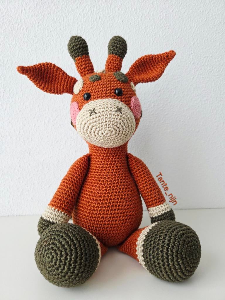 Gehaakte Giraffe - Handgemaakt Knuffeldier (27cm), Ophalen of Verzenden, Nieuw, Overige typen
