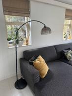 Zwarte, moderne booglamp van glas, Ophalen, Zo goed als nieuw, Glas, 150 tot 200 cm