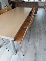 Eettafel met 6 stoelen, Huis en Inrichting, Tafels | Eettafels, Ophalen, 100 tot 150 cm, 50 tot 100 cm, Zo goed als nieuw