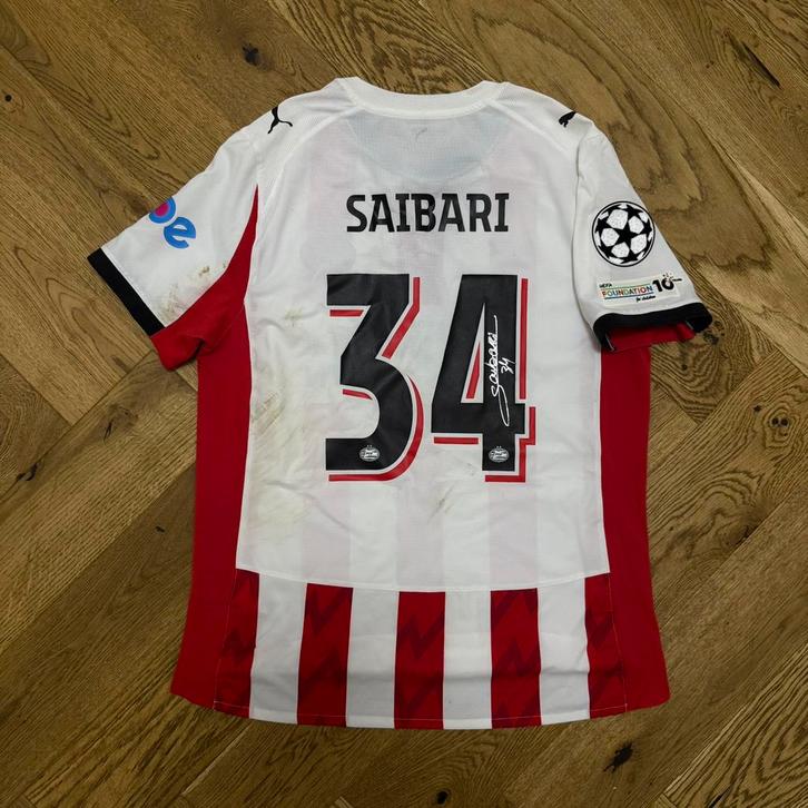 Saibari -16/09/25 vs St. Union - matchworn, Verzamelen, Sportartikelen en Voetbal, Zo goed als nieuw, Shirt, PSV, Ophalen of Verzenden