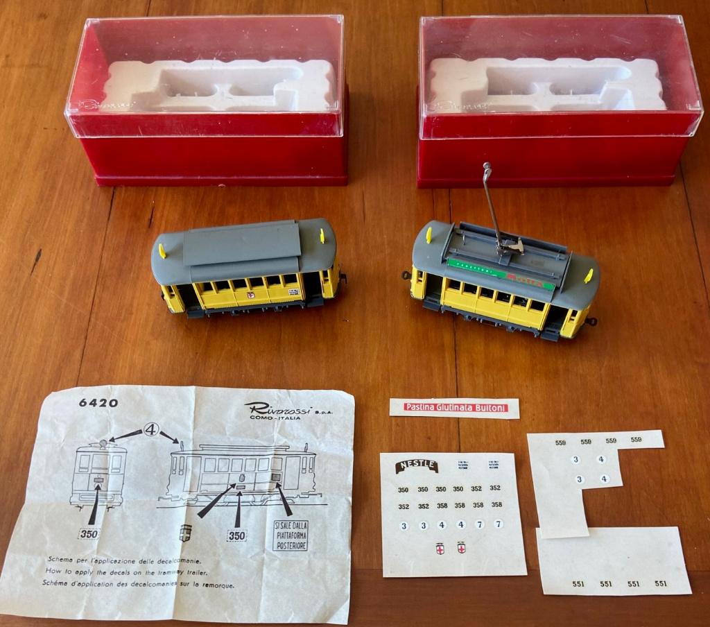 Rivarossi tram met bijwagen (type Edison) 6410 + 6420, Overige merken, Treinset, Gelijkstroom, Ophalen of Verzenden