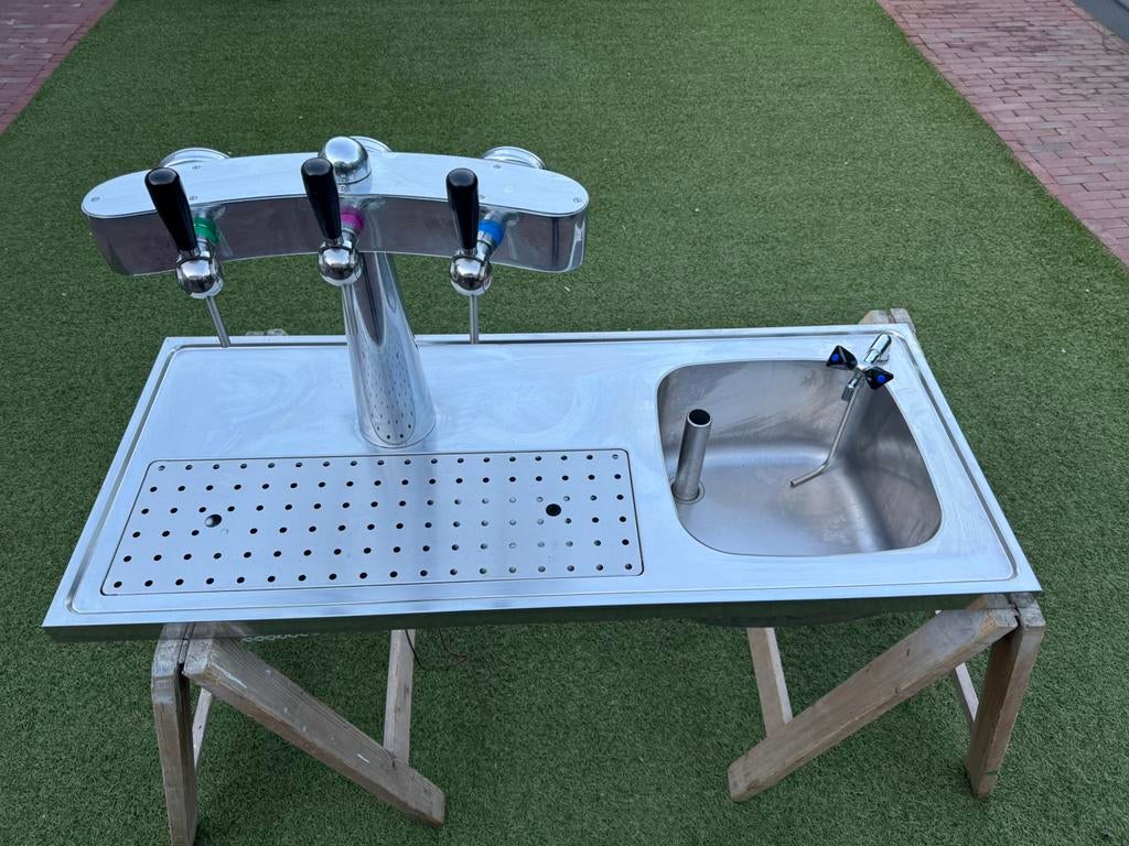 Lekblad, met spoelbak, thuistap, mancave, bar, waterkraan, Ophalen, Zo goed als nieuw, Overige