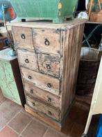 Stoere oude houten ladekast, Ophalen, Gebruikt, 50 tot 100 cm, Met lade(s)