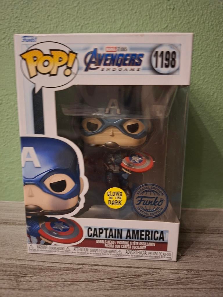 Funko Pop! Captain America Avengers Endgame Special Edition, Ophalen of Verzenden, Nieuw