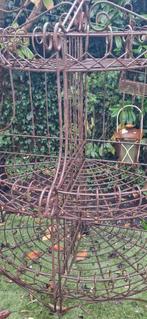 2prachtige antieke smeedijzeren kwartronde etagères*brocante, Tuin en Terras, Ophalen, Gebruikt