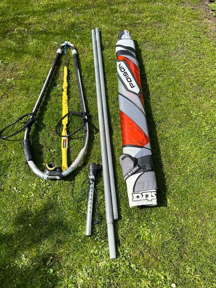 Gaastra Poison 4.5, unifiber 400cm rdm, NP X6 140-190, Watersport en Boten, Windsurfen, Zeil, Minder dan 5 m², Ophalen