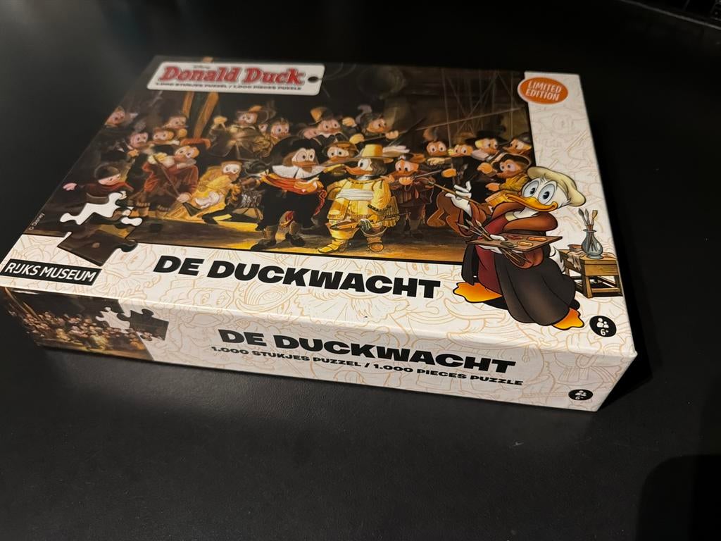 Donald Duck De Duckwacht Puzzel 1000 stukjes Rijksmuseum, Ophalen, Meer dan 50 stukjes, Nieuw, 6 jaar of ouder