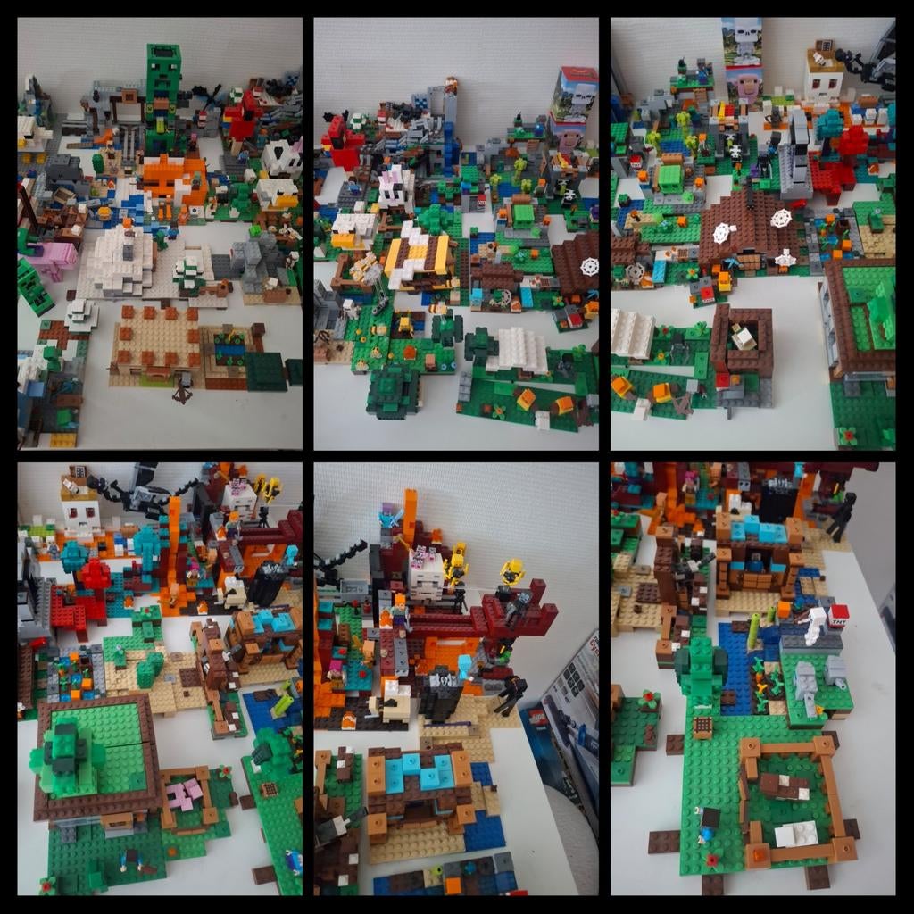 Mega verzameling Lego Minecraft 27 sets met boekjes, Ophalen, Zo goed als nieuw, Lego, Minecraft