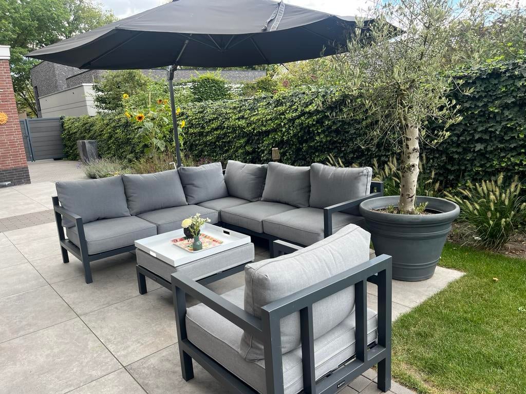 Fijne tuin loungeset (6p), zeer goede staat - merk Lifestyle, Ophalen, Overige materialen, Bank, 6 zitplaatsen