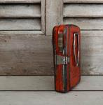 Vintage retro Wonder zaklamp metaal oranje, Ophalen of Verzenden, Gebruikt