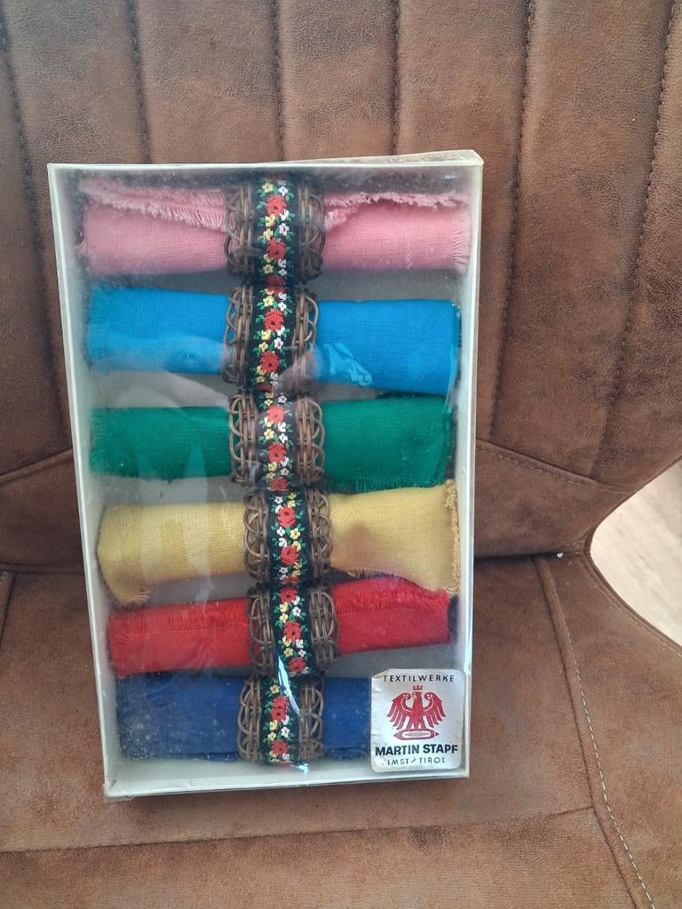 Martin Stapf Tiroler Servettenset  6persoons  Originele Doos, Ophalen of Verzenden