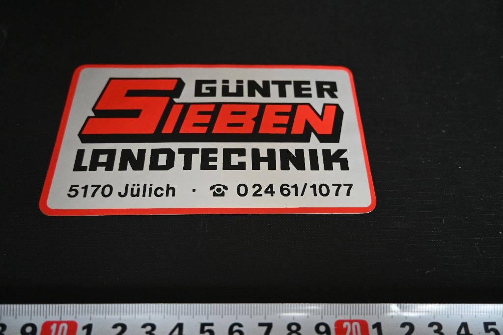 sticker Günter SIEBEN Landtechnik 5170 Jülich, Ophalen, Zo goed als nieuw