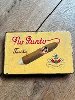 Vintage sigarenblikje Gulden Vlies No Punto sigaren tabak, Ophalen of Verzenden, Gebruikt, Tabaksdoos of Verpakking