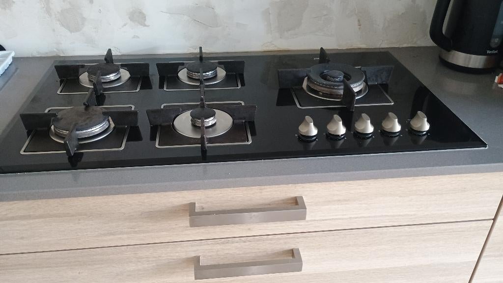 5 pits gasfornuis, Ophalen, Gebruikt, 60 cm of meer, Gas