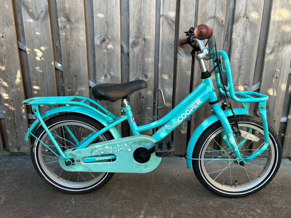 Popal cooper meisjesfiets 16 inch, Ophalen, Gebruikt, Velgrem, Handrem