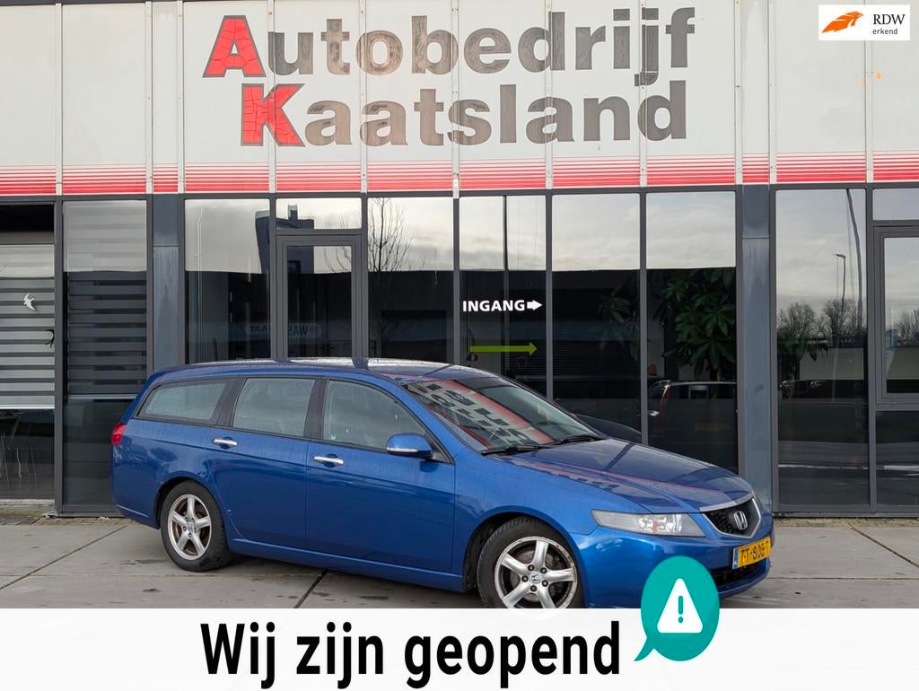 Honda Accord Tourer 2.0i Executive - Leer - Clima -, Auto's, Honda, 1998 cc, Gebruikt, Zwart, 4 cilinders