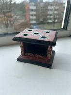 Vintage handgeschilderde houten pennenhouder/organizer, Ophalen of Verzenden