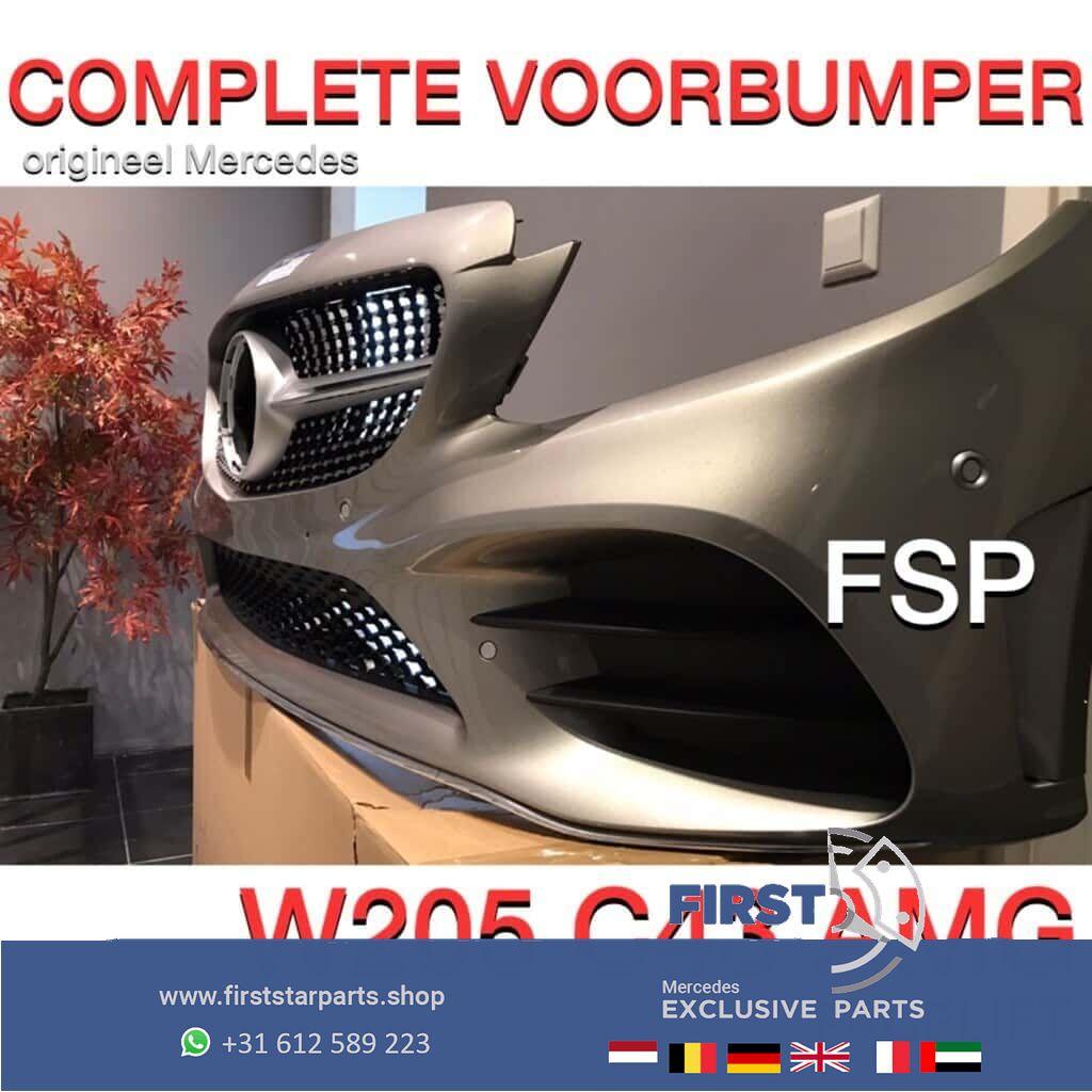 W205 C205 S205 C43 AMG VOORBUMPER COMPLEET Mercedes C Klasse, Gebruikt, -, Voor, Ophalen of Verzenden