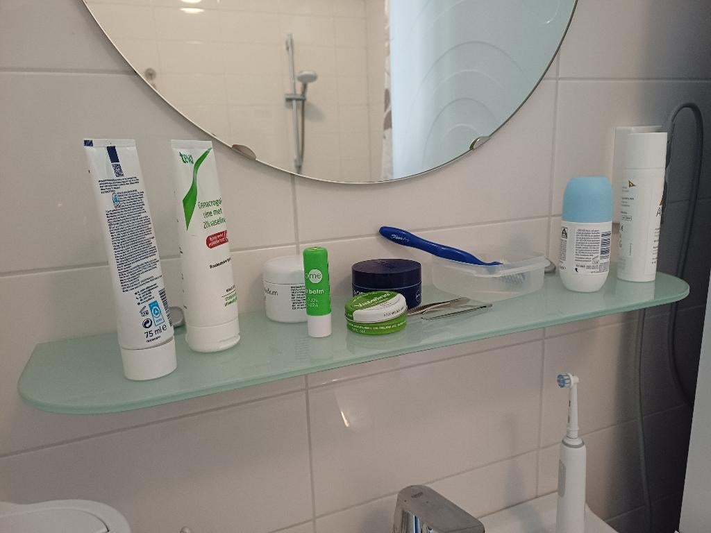 Glazen PLANCHET met bevestigingsclips, merk Duraline, Ophalen, Gebruikt