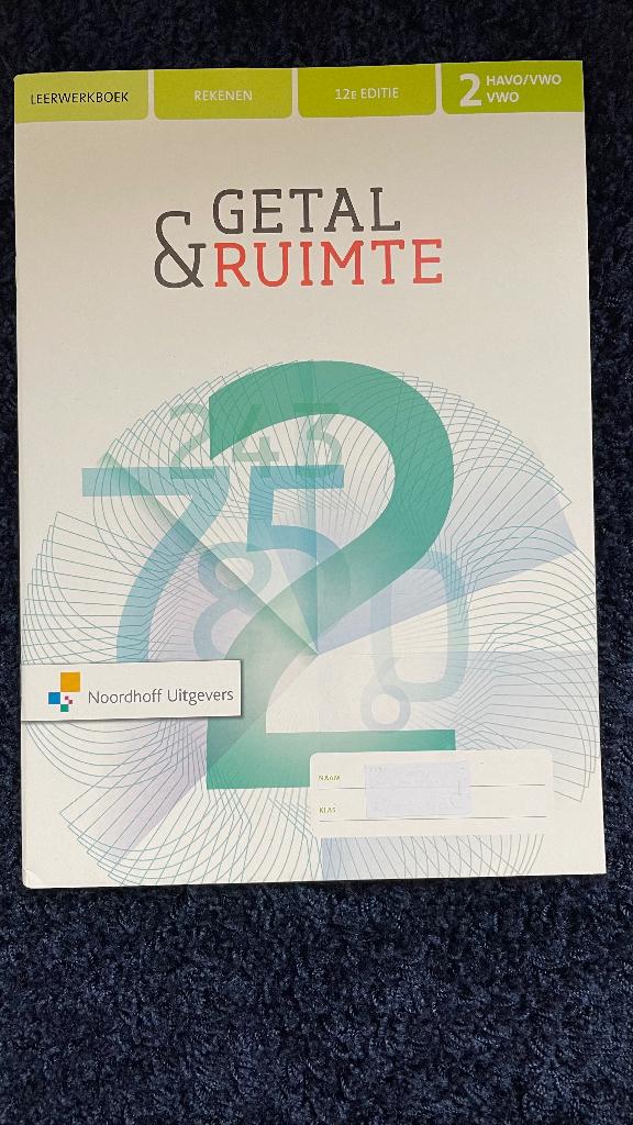 Wiskunde getal & ruimte werkboek + leerwerkboek 2 havo vwo, Boeken, Ophalen of Verzenden, Nieuw, HAVO, Wiskunde A
