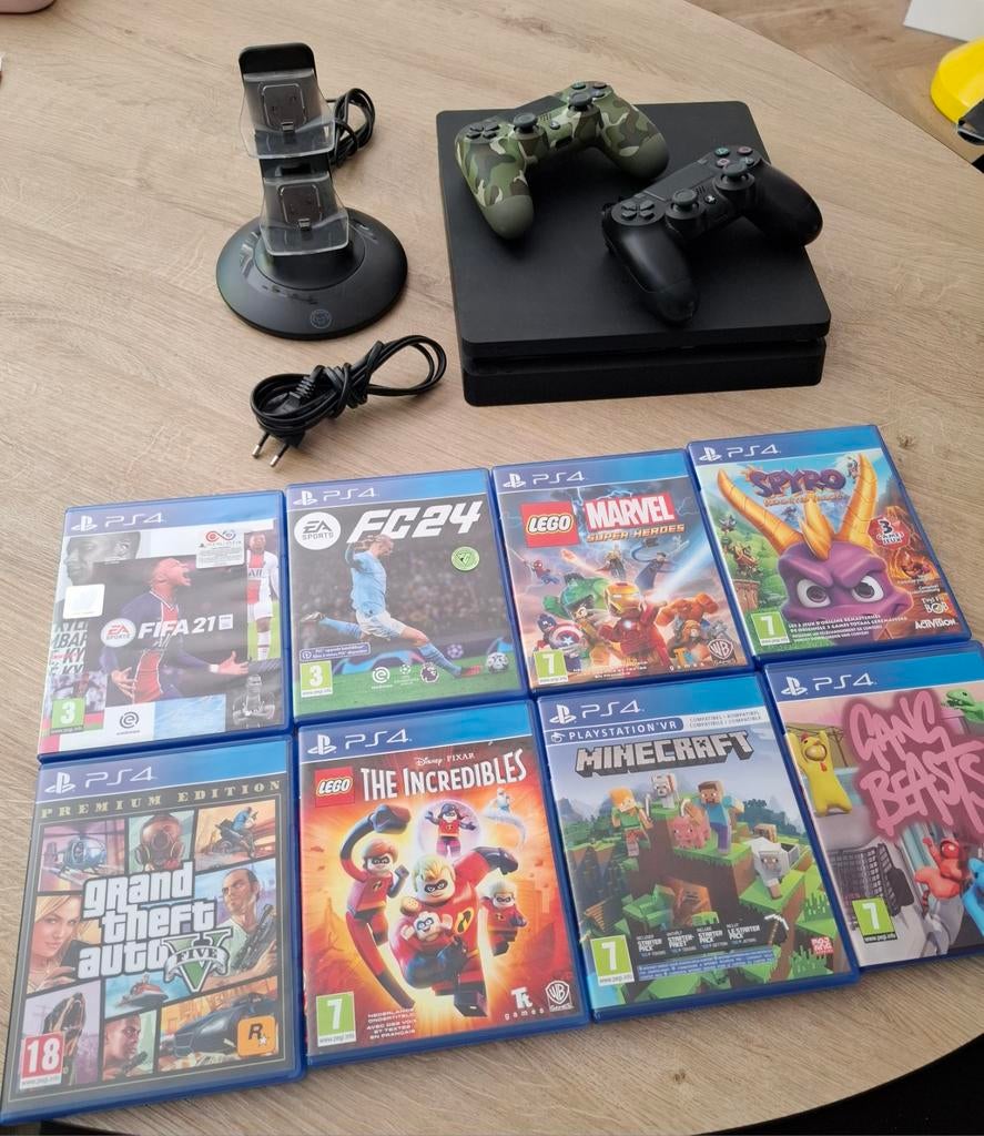 Playstation 4, Spelcomputers en Games, Spelcomputers | Sony PlayStation 4, Ophalen, Met 2 controllers, Original