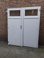 Set van 2 houten garagedeuren met ramen 192 x 78 cm, Tuin en Terras, Ophalen, Gebruikt, Minder dan 250 cm