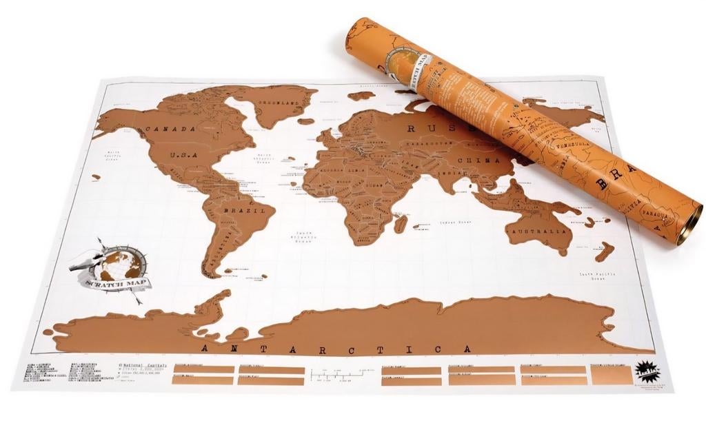 Nieuwe Luckies Scratch Map Wereldkaart, Boeken, Atlassen en Landkaarten, Nieuw, Landkaart, Wereld, 2000 tot heden, Ophalen of Verzenden