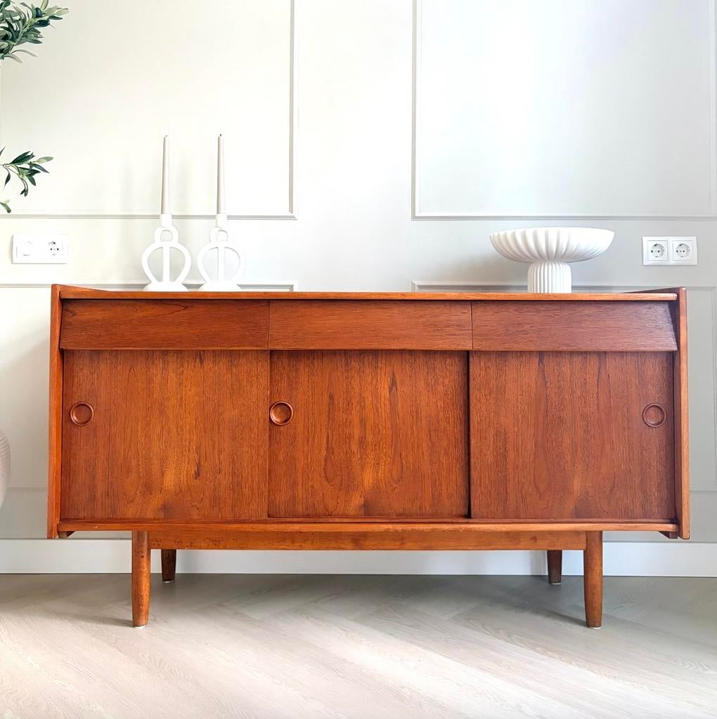 🤎 Vintage dressoir lowboard kast teak Deens jaren ‘60 retro, Huis en Inrichting, Kasten | Dressoirs, Ophalen, Teakhout, Zo goed als nieuw