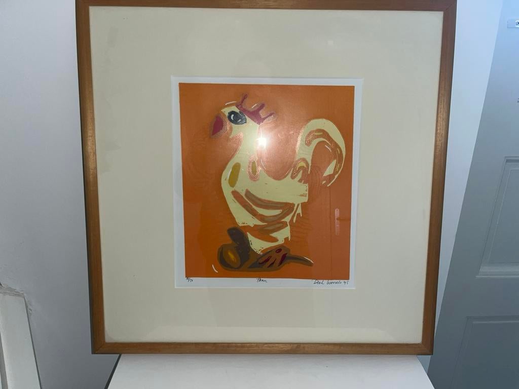 Lino snede Derk Wessels Haan 1995, Antiek en Kunst, Ophalen