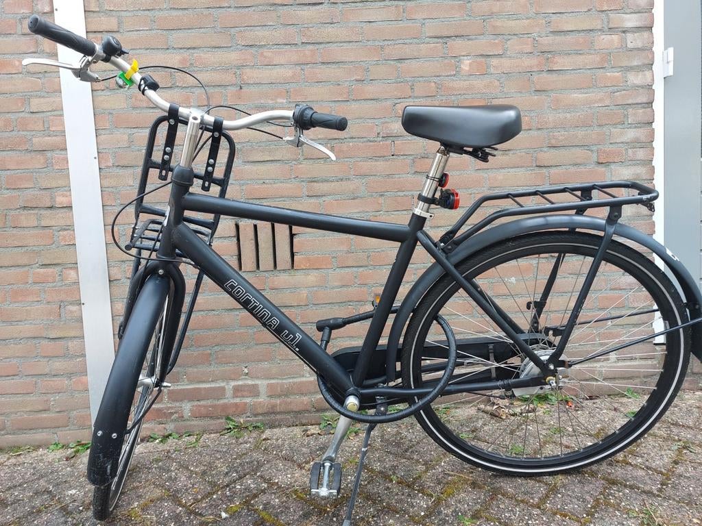 Cortina herenfiets 51/57cm hoogte.Zwart,3 versnellingen,, Overige merken, Versnellingen, Ophalen of Verzenden, Zo goed als nieuw